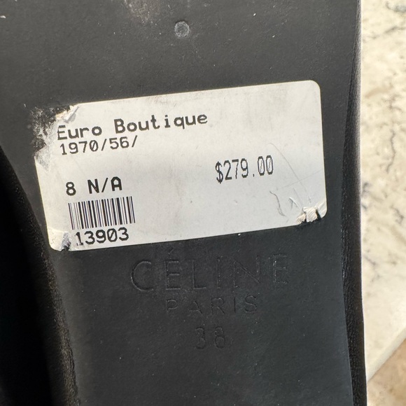 Womens Celine Ankle Strap Leather Pointy Toe Loafers Ballet Flats Shoes Size 8 - Picture 7 of 13